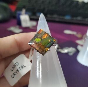 Ammolite Ring S295 Adjustable